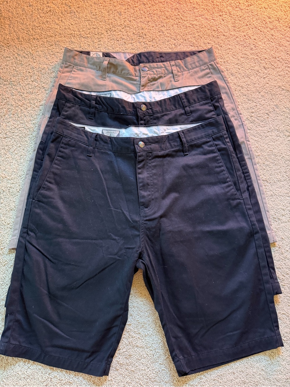Volcom Men's Classic Chino Shorts - Size 33, $15 each